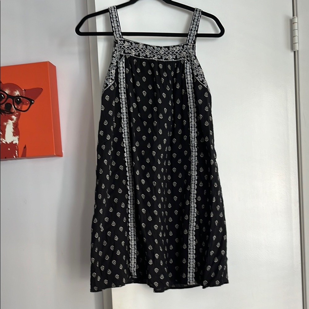 Black Patterned Women's Dress